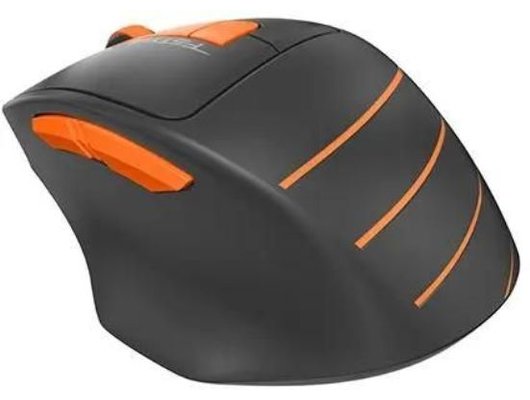 Мышь беспроводная A4 Fstyler FG30 серый/оранжевый оптическая (2000dpi) беспроводная USB (6but) (Быт)